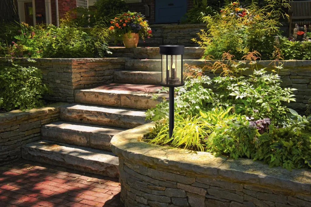 Solar light 3in1 with flame effect