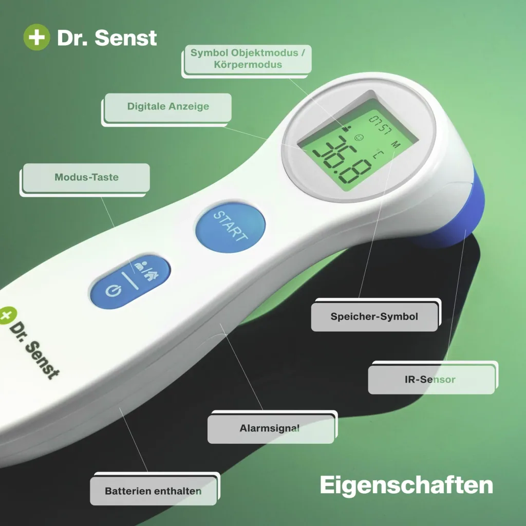 Infrared forehead thermometer