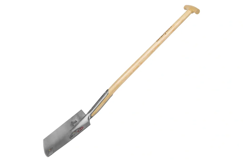 Spade, gardener's shape, size 2, polished, ash T-handle 85 cm