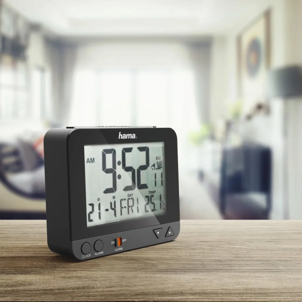 Radio alarm clock with backlight