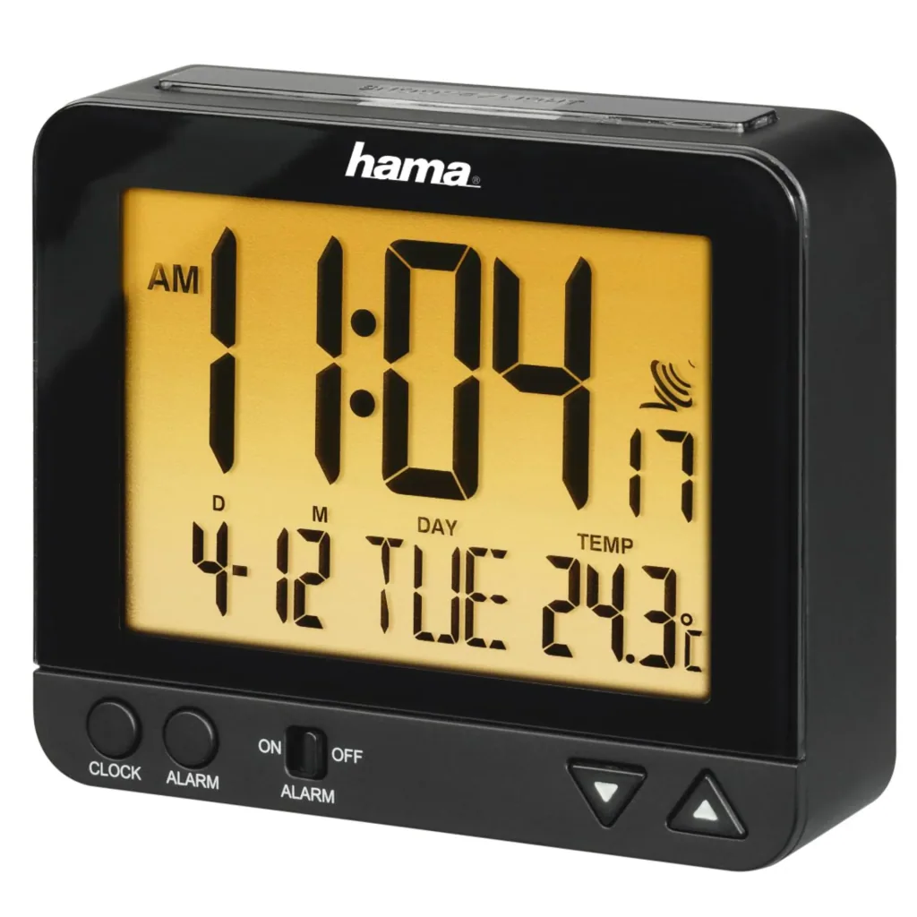Radio alarm clock with backlight