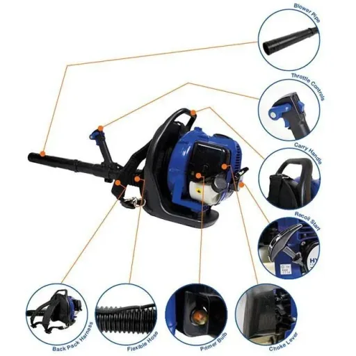 Leaf blower 33ccm back model with petrol engine