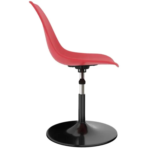 Dining table chairs swivel 2 pieces PP red