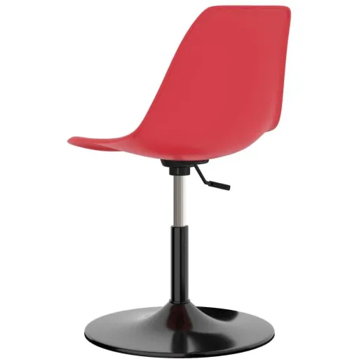 Dining table chairs swivel 2 pieces PP red