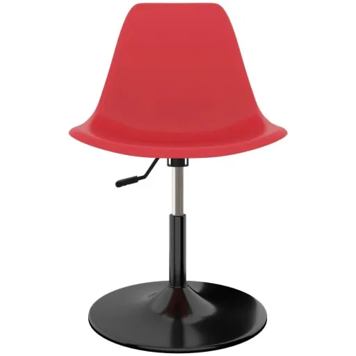Dining table chairs swivel 2 pieces PP red