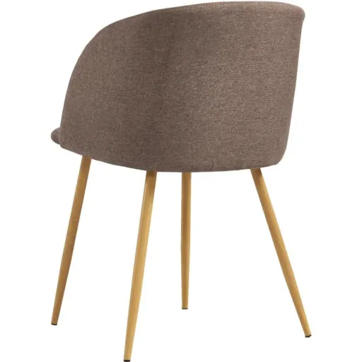 2-piece dining room chairs, brown fabric