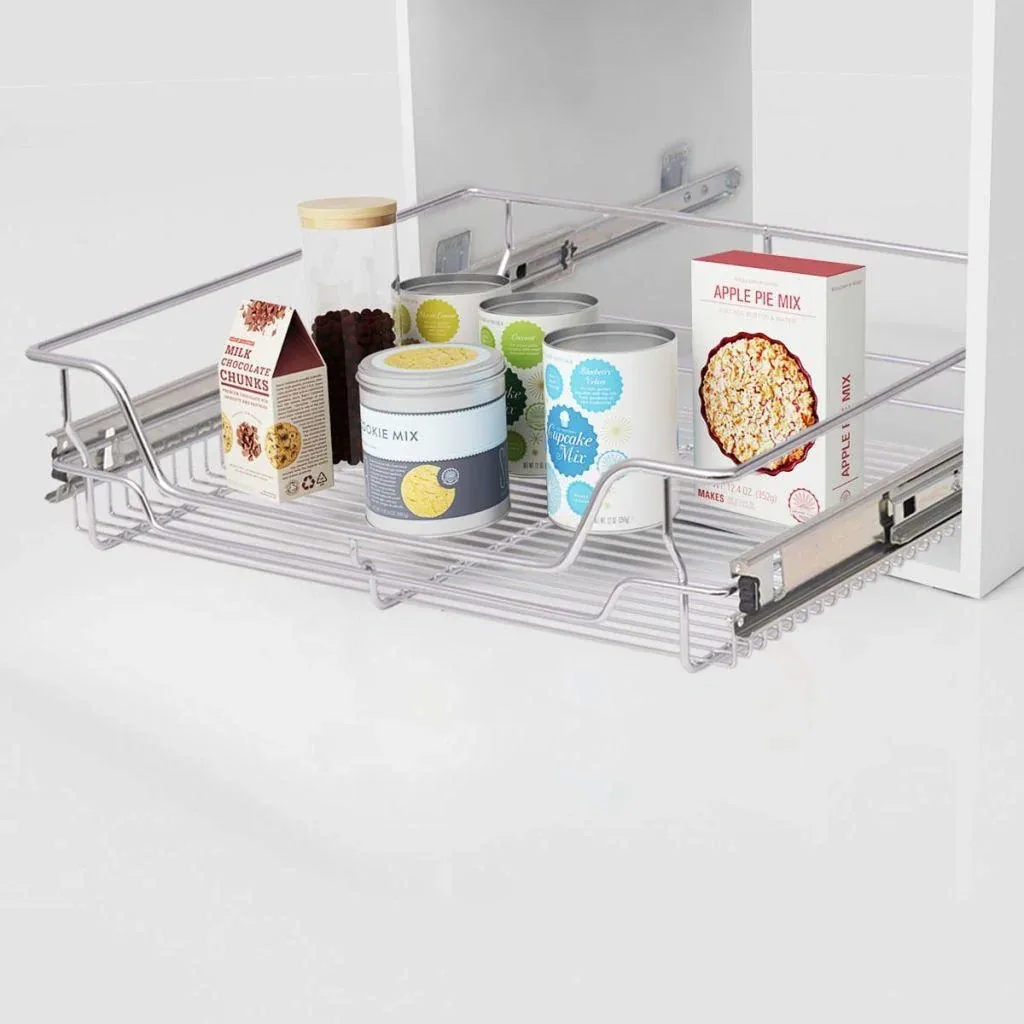 Wire baskets extendable 2 pieces 600 mm silver-colored