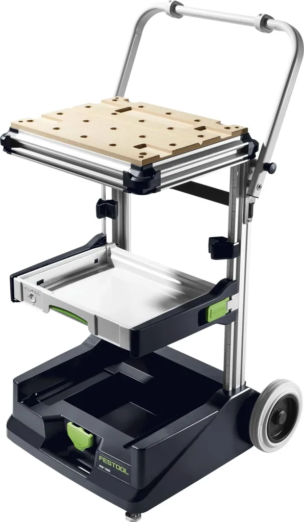 Mobile workshop workbench MW 1000 Basic on wheels including pull-out SYS-AZ-MW 1000