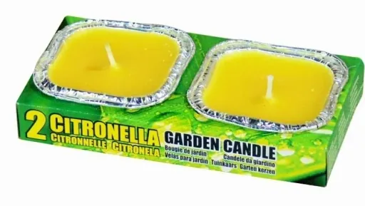 Citronella candle in flame bowl, set of 2