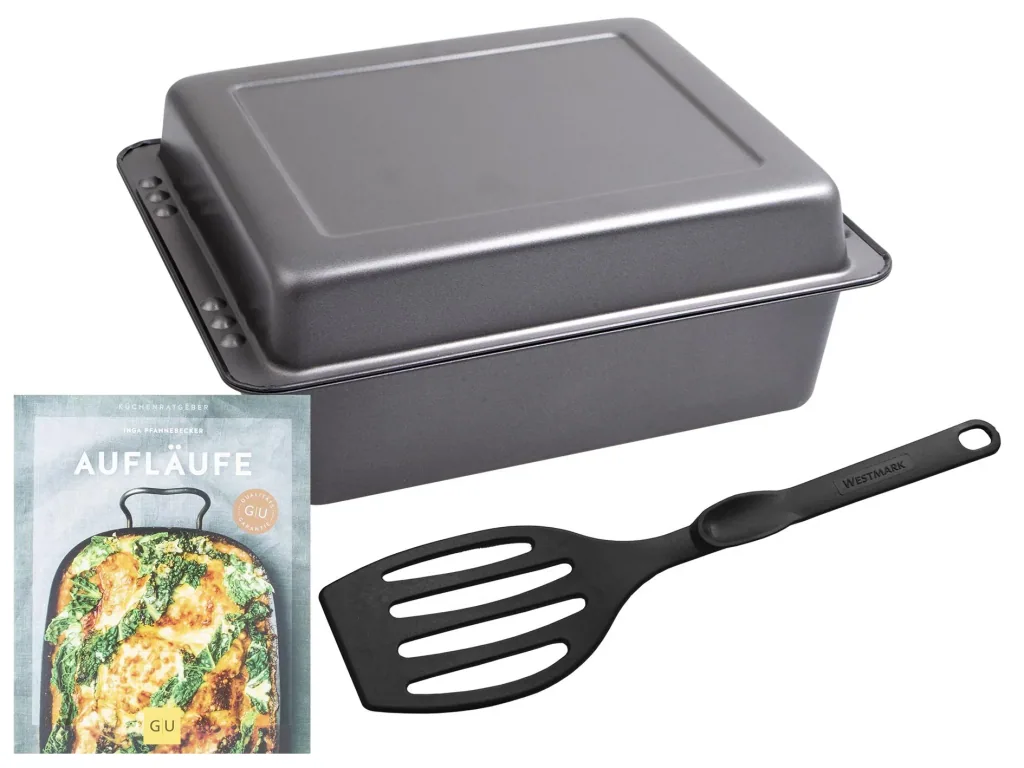 Easy Oven 4-piece combo roasting set including spatula and recipe book