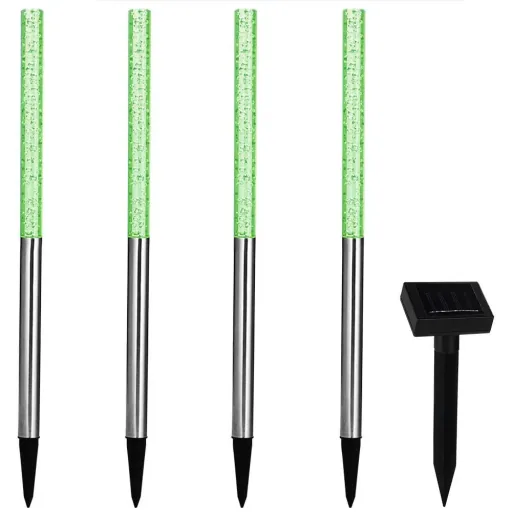 4x LED solar lamp with color changer