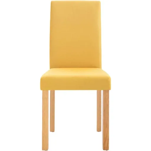 Dining room chairs 2 pcs fabric yellow