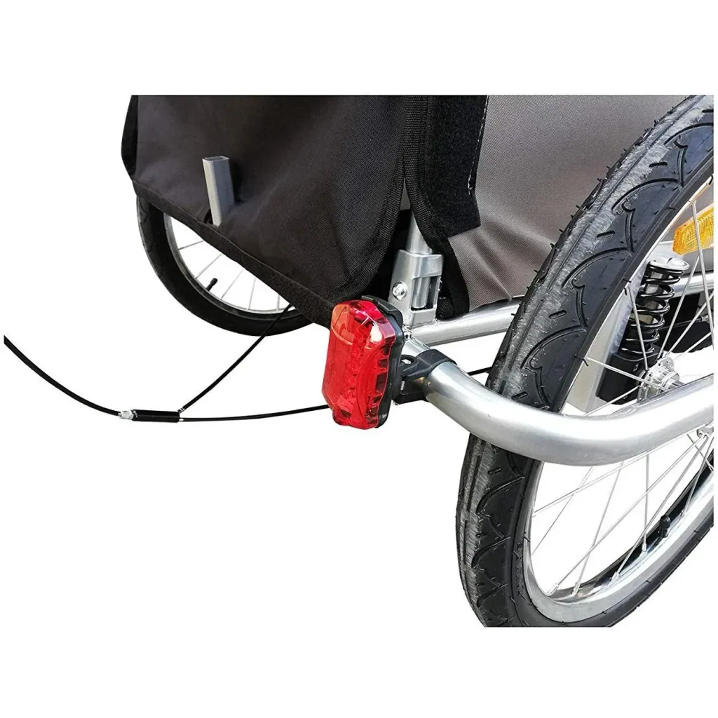 Child trailer 2 in 1 bicycle trailer Jogger 360° coffee brown-white