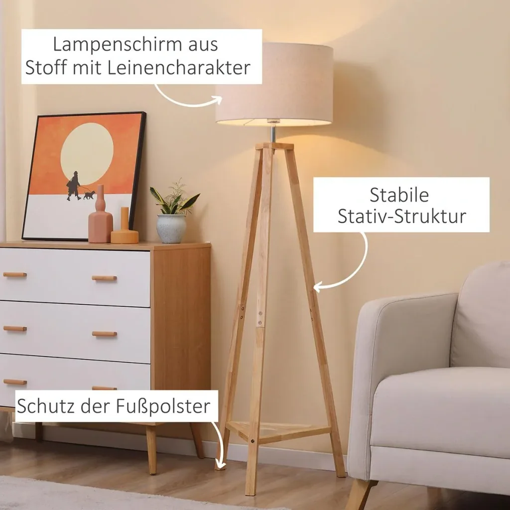 Floor lamp living room tripod floor lamp