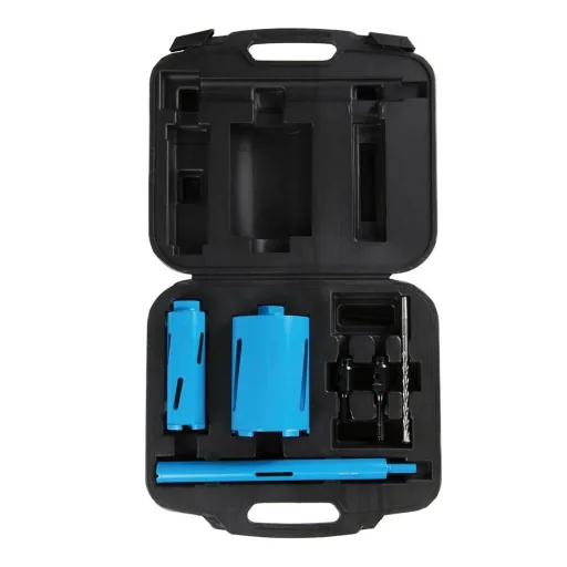 7-piece diamond core drill set 28, 52 and 107 mm