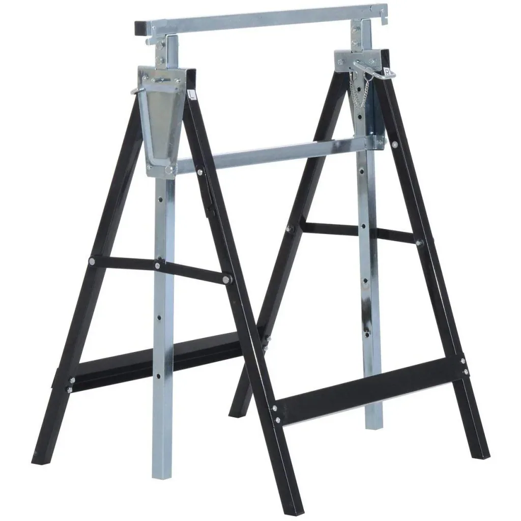 2 x scaffolding trestle folding trestle steel black