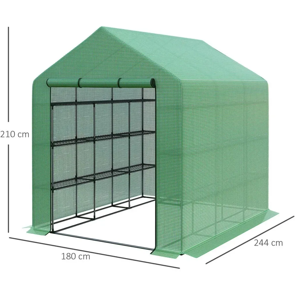Film greenhouse greenhouse with flower shelf cold frame tomato house plant house for garden, made of steel tube and