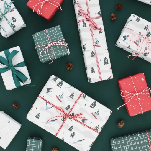 Ava & Yves wrapping paper Advent Calendar Ski