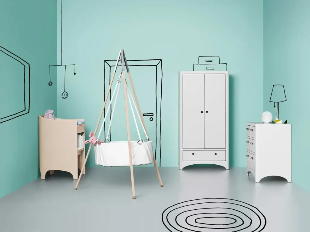 Leander baby cradle beige white