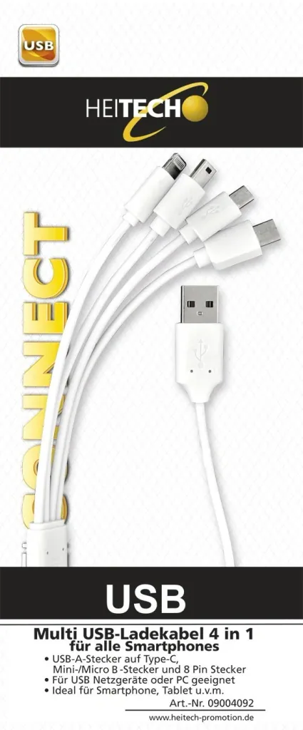 Multi USB charging cable 4 in 1