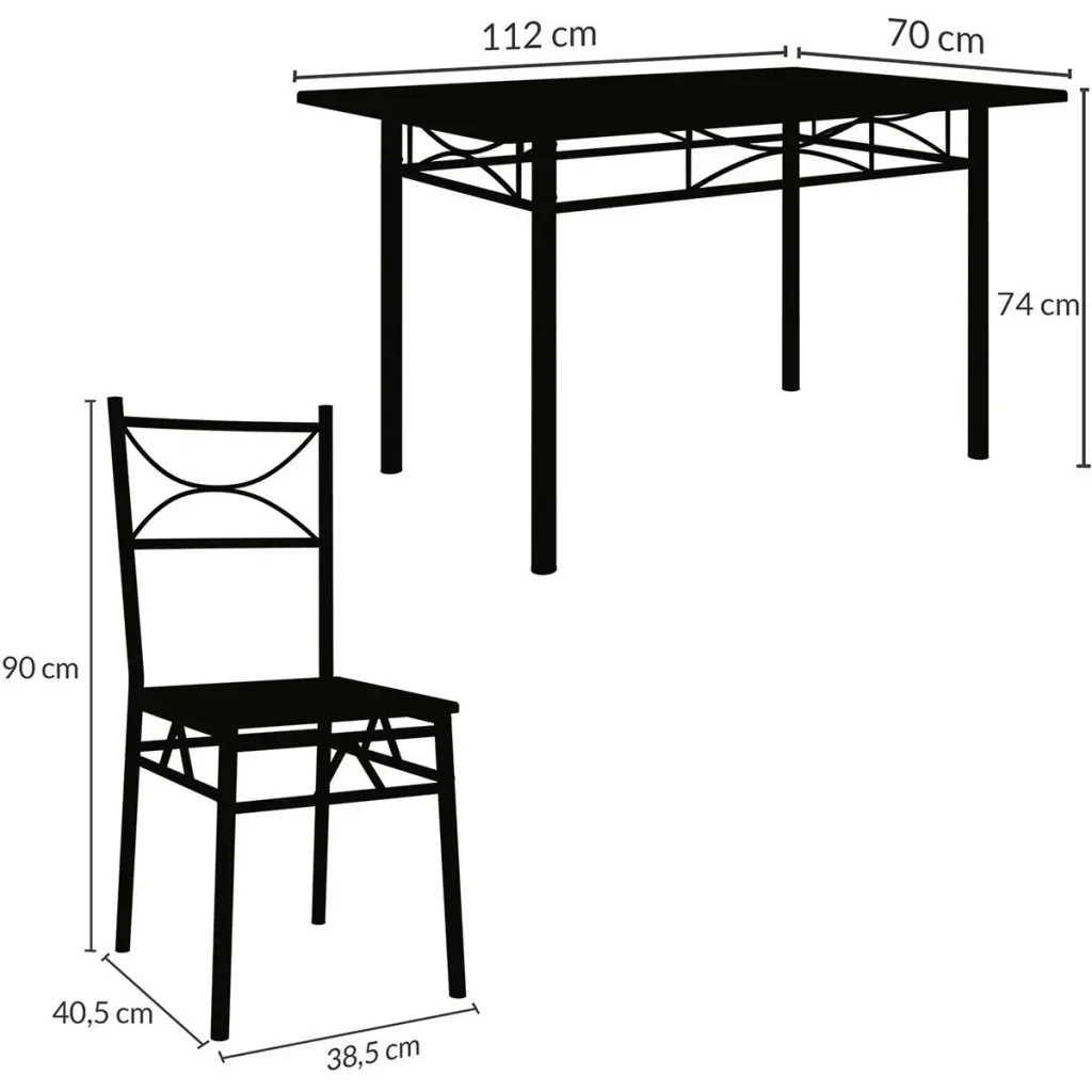 5-piece lounge set "Paul" - dining table + 4 chairs - beech