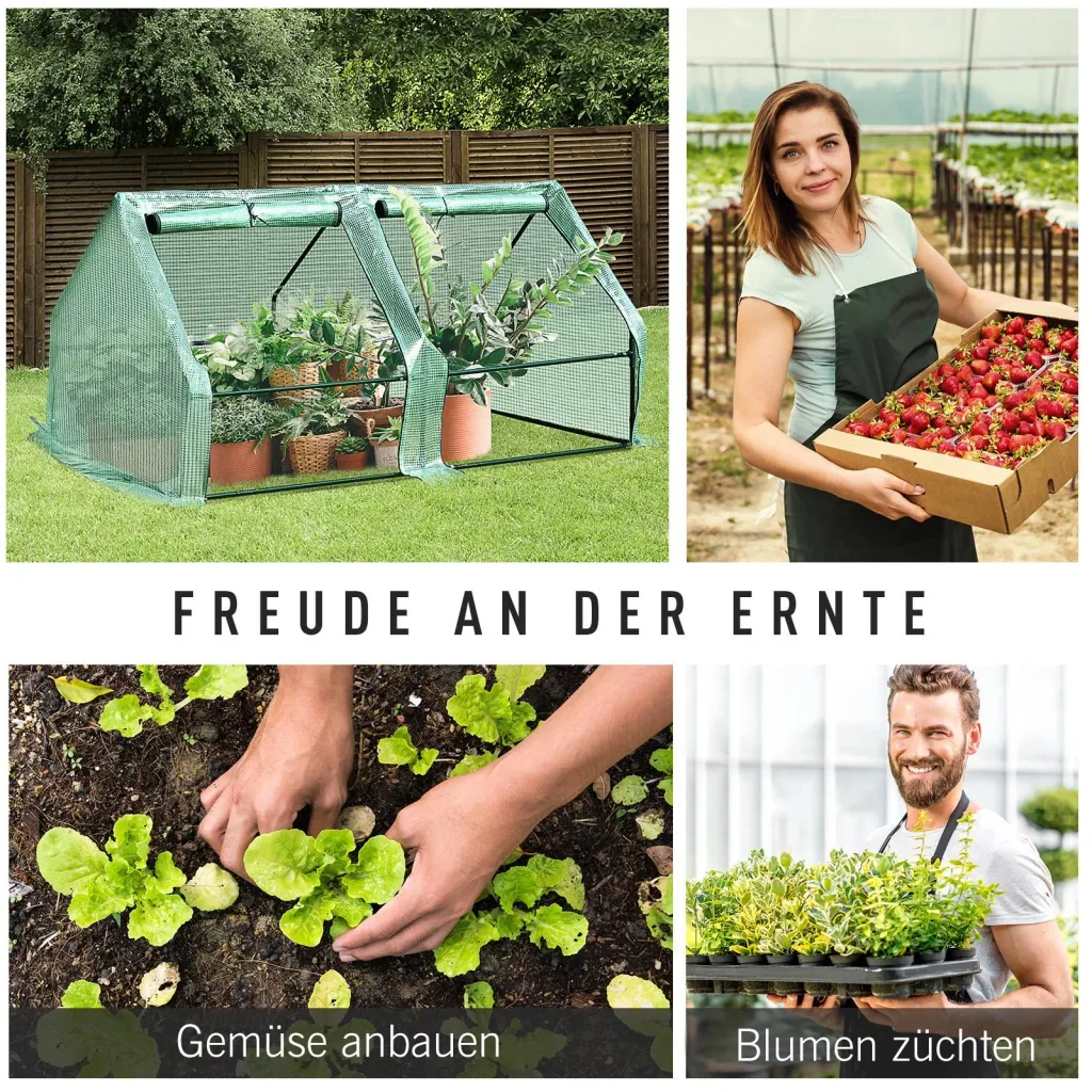 Mini greenhouse with 2 doors