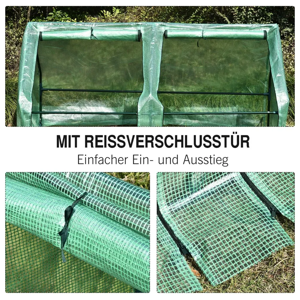 Mini greenhouse with 2 doors
