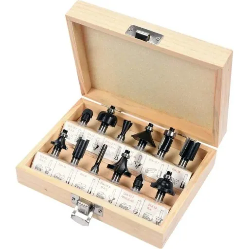 12-piece milling cutter set - 8 mm shank