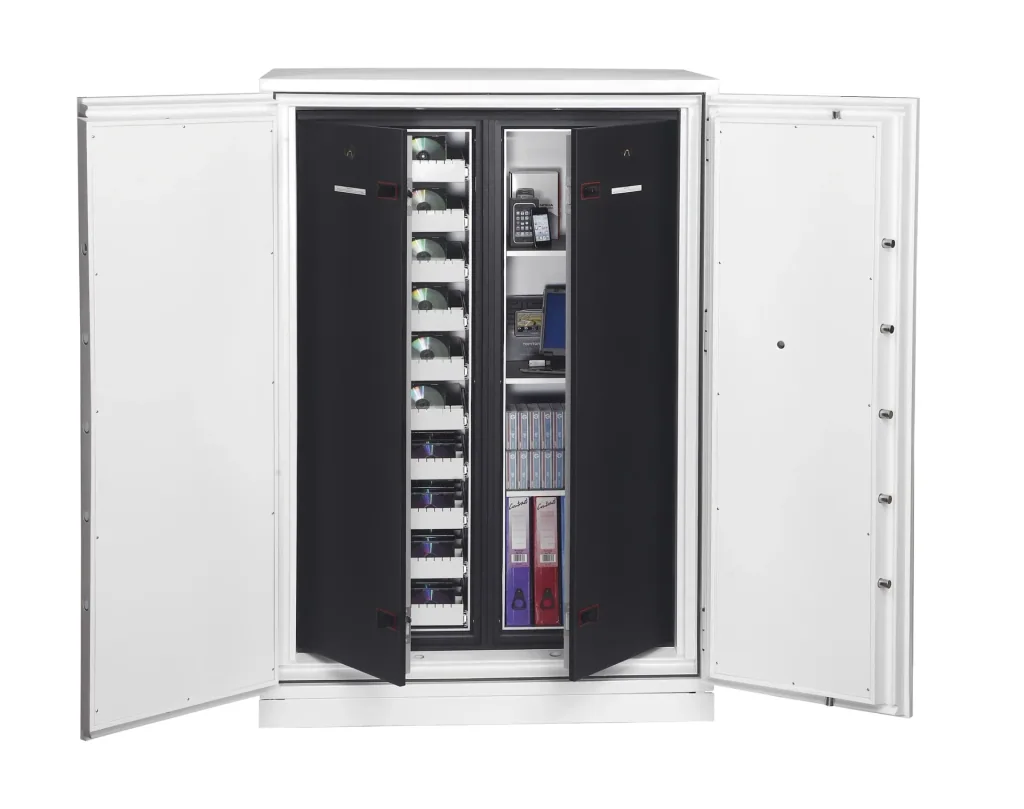 Data Commander data protection safe, external dimensions 1685 x 1200 x 720 mm, with key lock