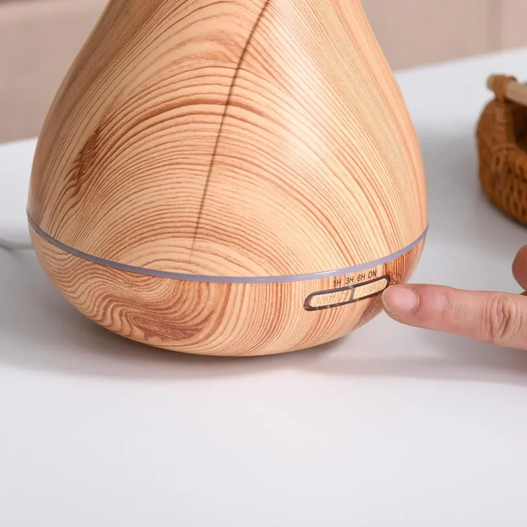 Aroma diffuser for essential oils with LED natural