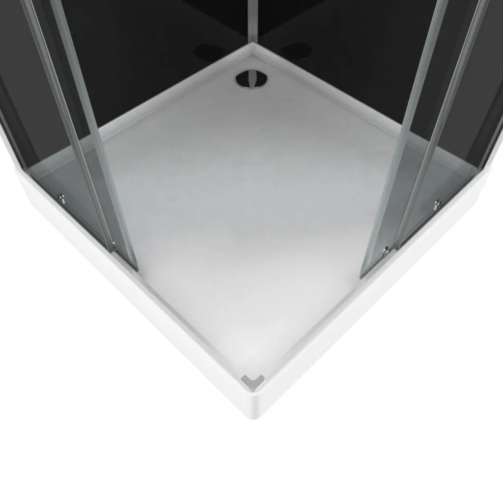 Komplettdusche "Black Square" 90 x 90 x 215 cm