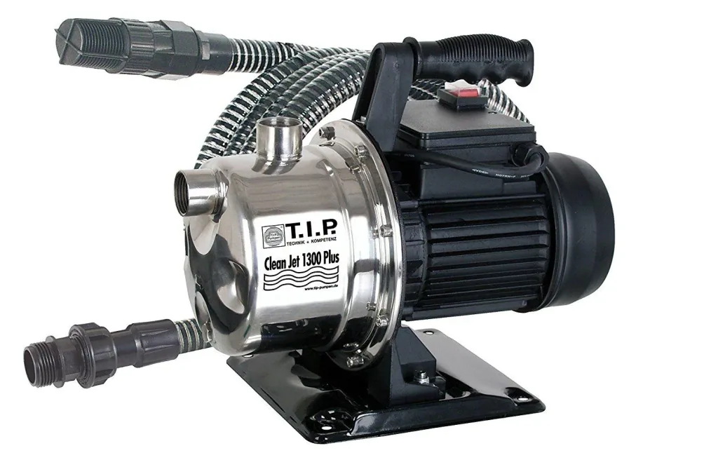 Garden pump stainless steel Clean Jet 1300 Plus with 4 m suction fitting, up to 4,400 l/h flow rate