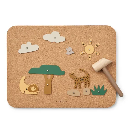 Liewood wooden toy, bulletin board – Esteban, All together/Sandy
