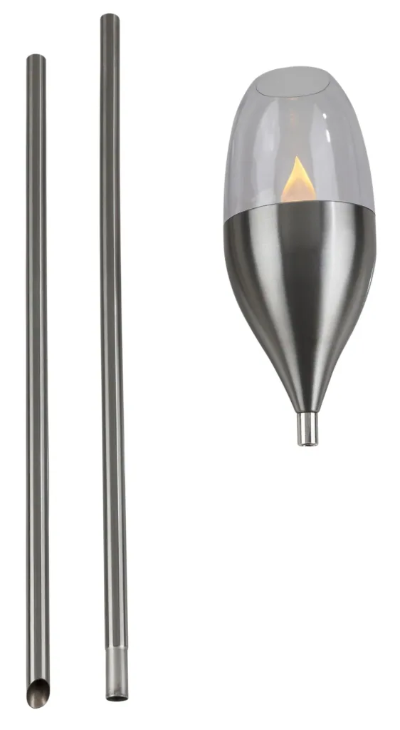 Stainless steel solar garden torch