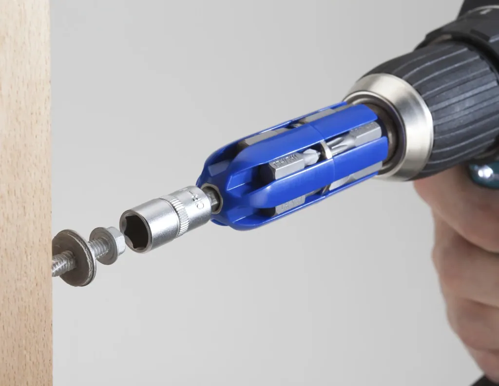 Magnetic bit magazine with holder for manual and machine operation