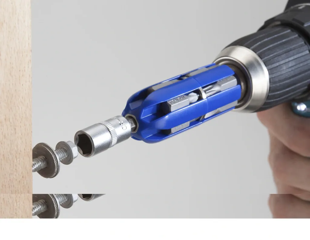Magnetic bit magazine with holder for manual and machine operation