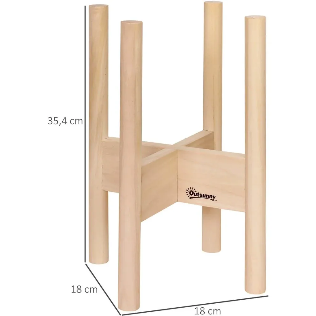 Flower stand 2 pieces wood 18 x 18 x 35.4 cm