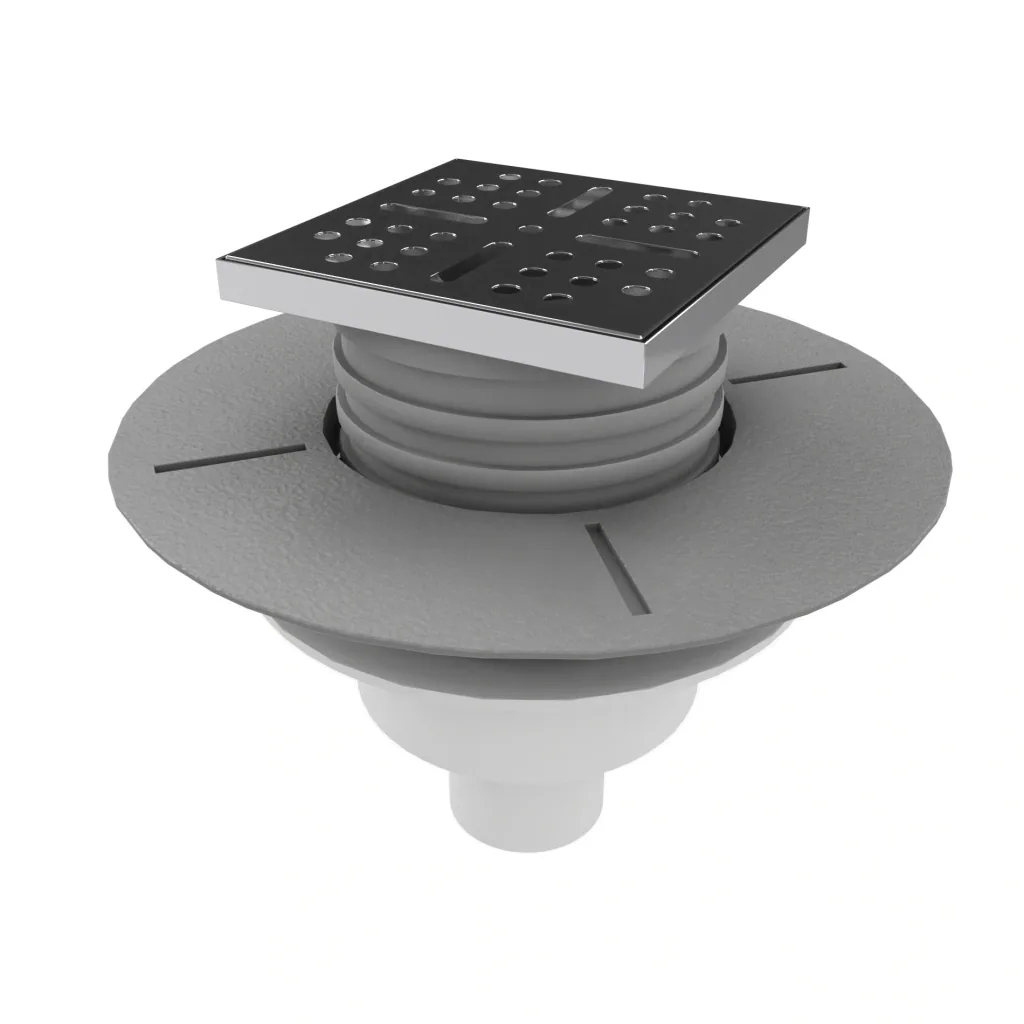 Floor drain for shower element, vertical