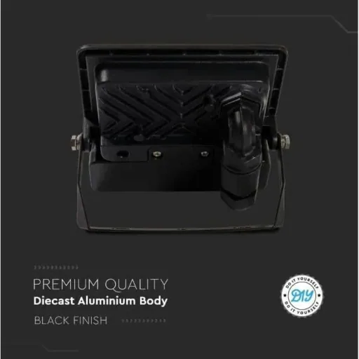 VT-128S LED Floodlight with Sensor - 20 W - 1510 Lm - 3000K - Black