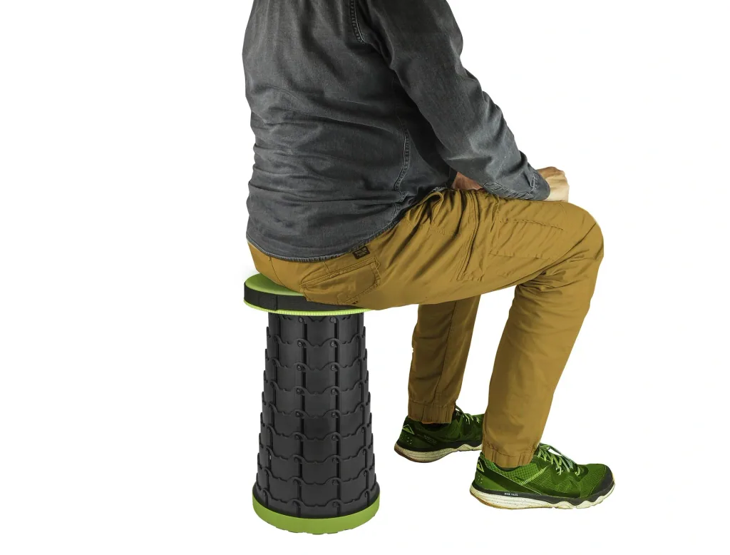 Camping folding stool, seat area 25 cm, load capacity 150 kg