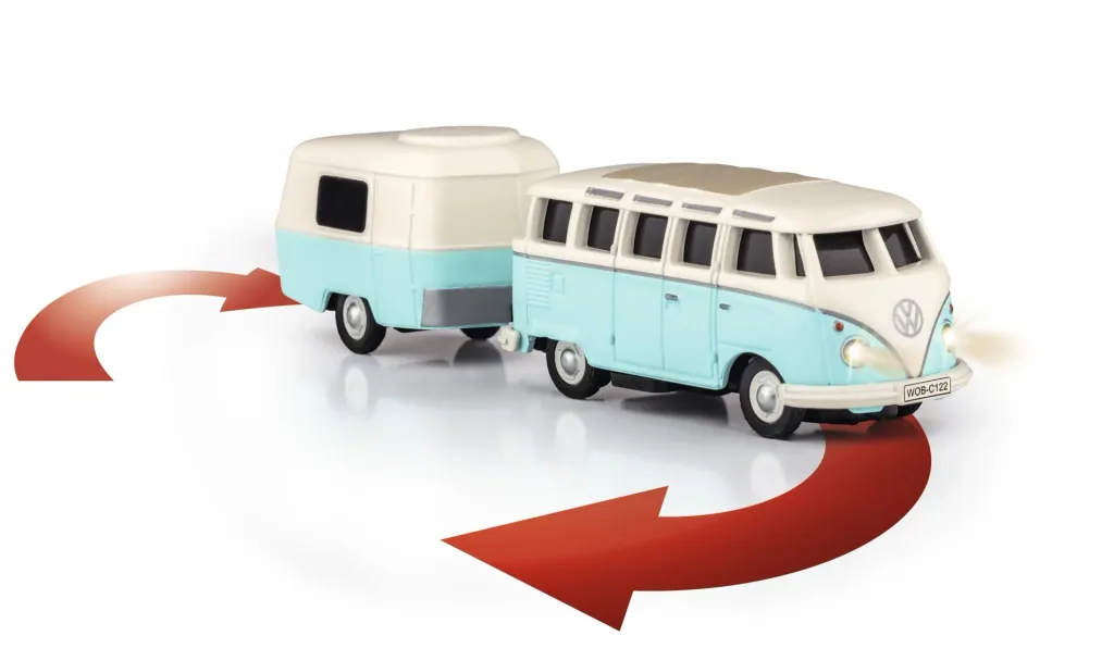 VW T1 Samba Bus with trailer 1:87 2.4 GHz RTR