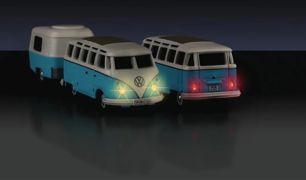 VW T1 Samba Bus with trailer 1:87 2.4 GHz RTR