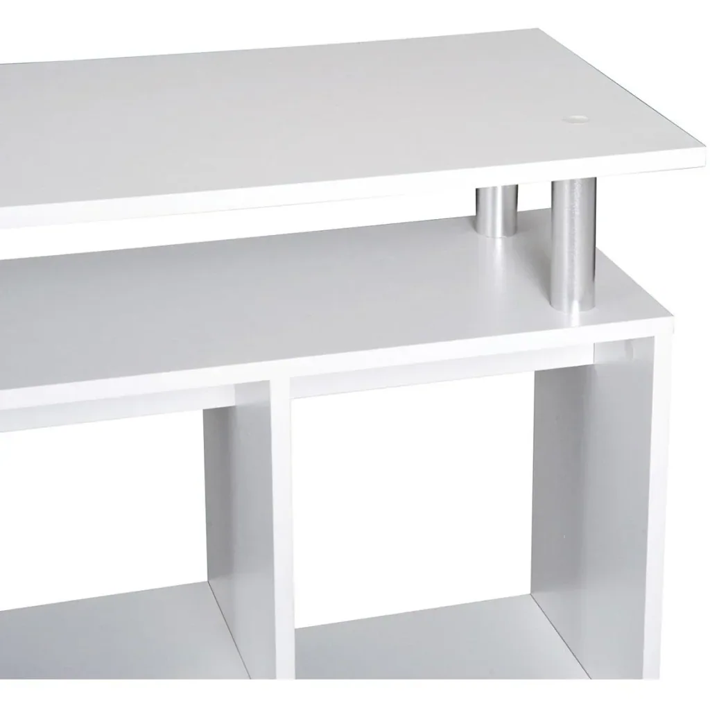 Kitchen trolley serving trolley with 6 compartments white