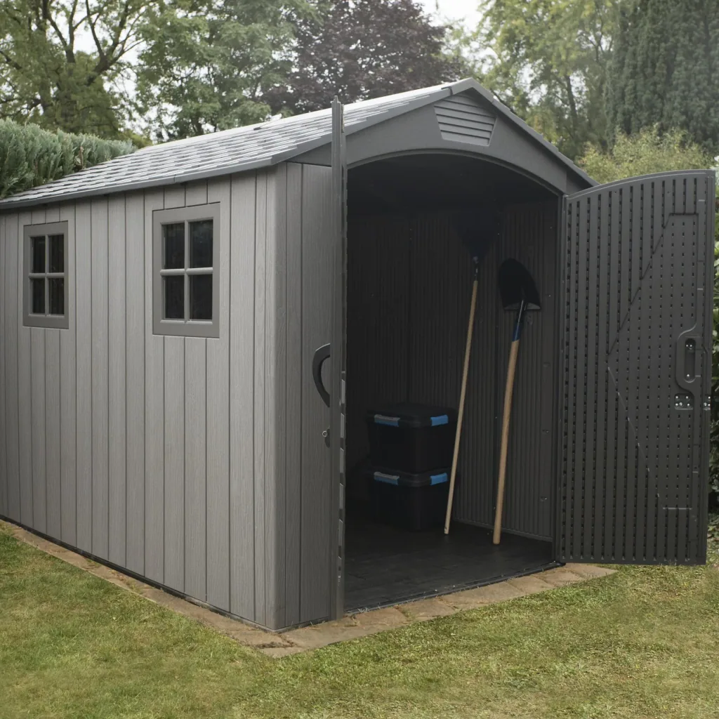 Garden/tool ​​shed, tool shed "Luna", plastic, anthracite, 285 x 204 x 227 cm