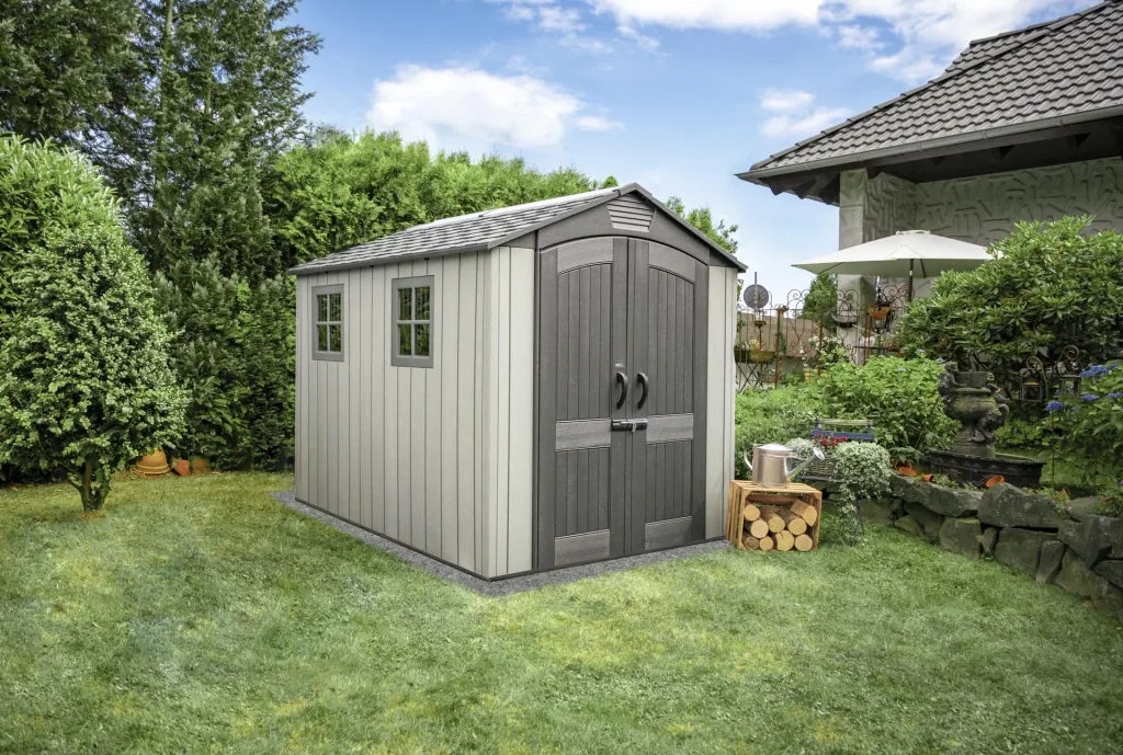 Garden/tool ​​shed, tool shed "Luna", plastic, anthracite, 285 x 204 x 227 cm