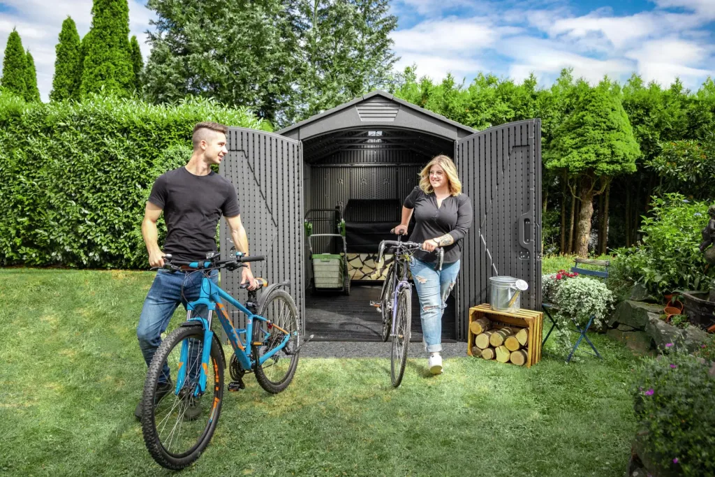 Garden/tool ​​shed, tool shed "Luna", plastic, anthracite, 285 x 204 x 227 cm