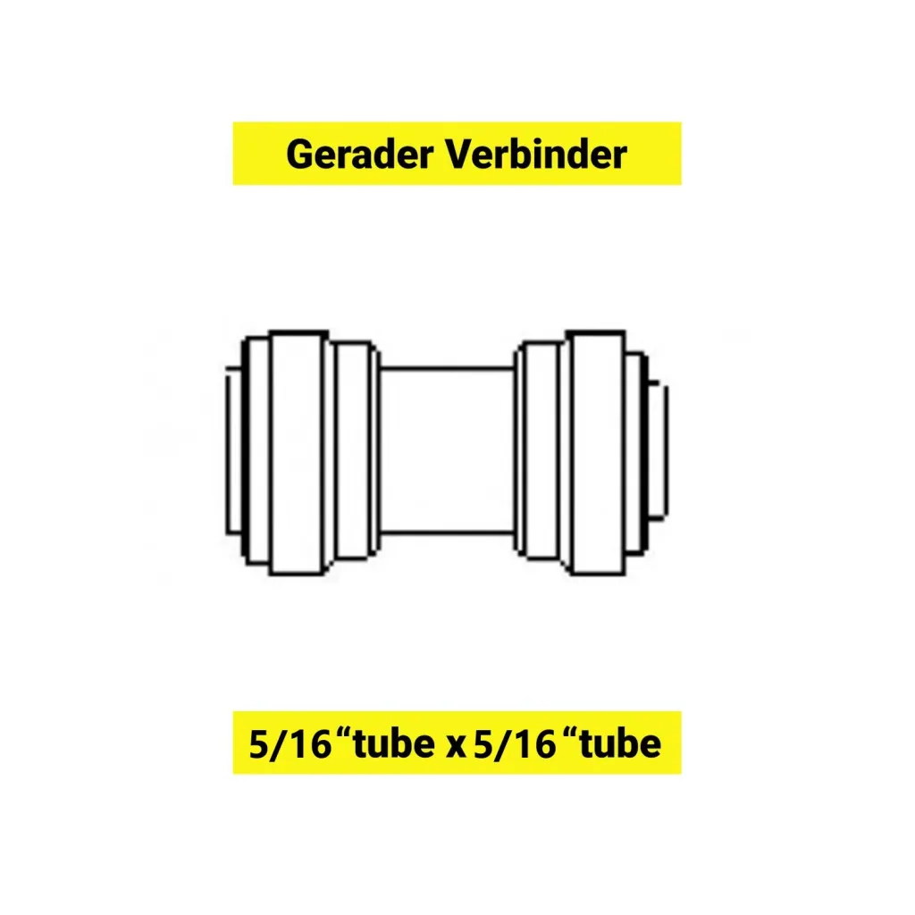 Straight connector for hose, Hose fitting 5/16"