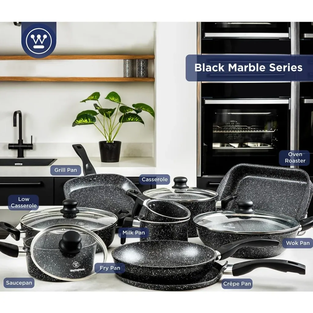 Casserole dish frying pan 35 cm black