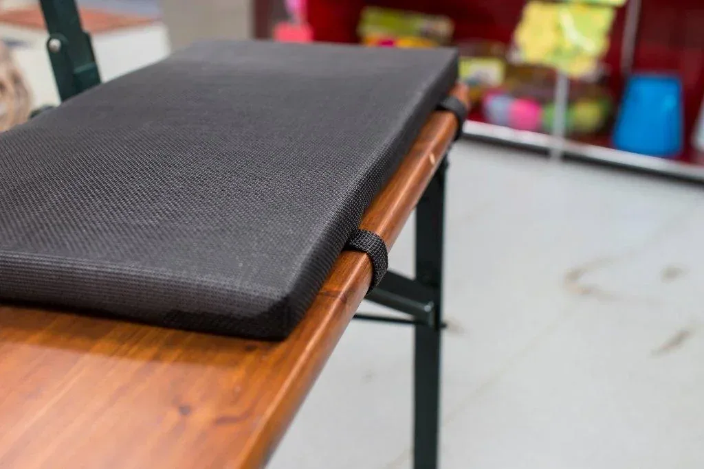 Seat cushion for banquette set with 2 cushions