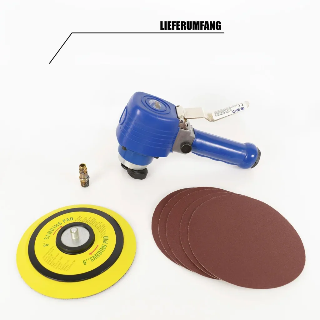 Pneumatic eccentric sander, 15 cm
